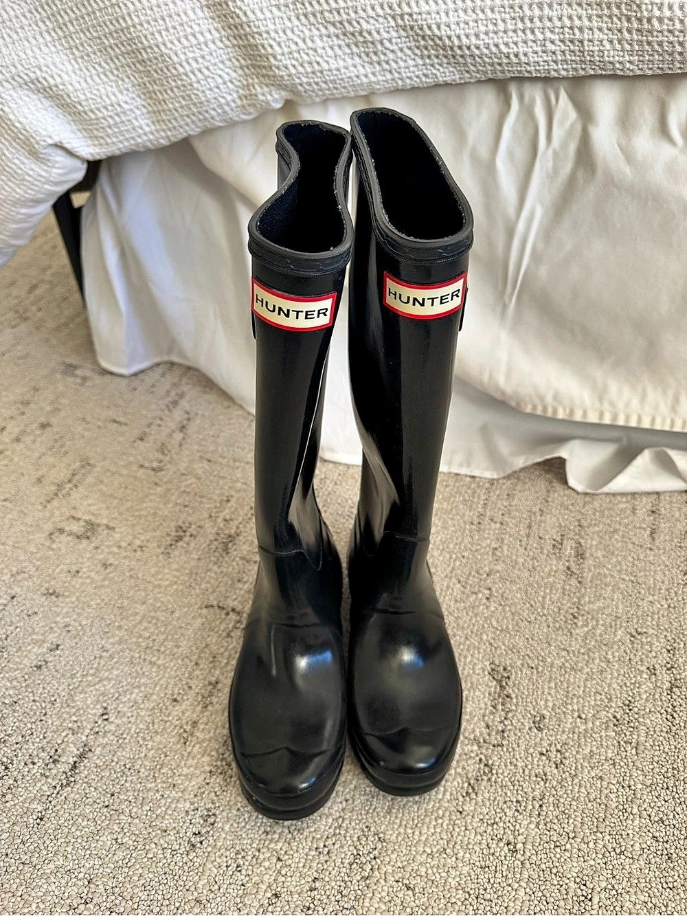 Hunter Original Tall Gloss Rain Boots Black